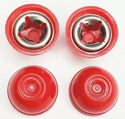 Flash Sale π Hub Cap Replacement Compatible With Popular Red Wagon Brand, Classic Infant Walker Wagon - Fits 1/4 Inch Axle Diameter, Red 4-pk π