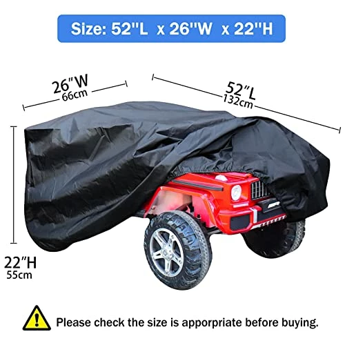 Outlet 🧨 Kids Ride-On Toy Car Cover, 52 X 26 X 22inch Outdoor Water Resistant Protection Cover Power Wheels Cover Waterproof For Children Wheels Toy Electric Car ✔️ - Image 2