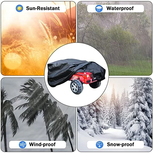 Outlet 🧨 Kids Ride-On Toy Car Cover, 52 X 26 X 22inch Outdoor Water Resistant Protection Cover Power Wheels Cover Waterproof For Children Wheels Toy Electric Car ✔️ - Image 7