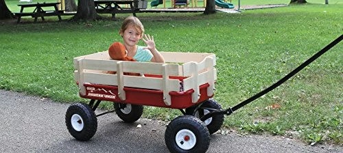 Best Sale π Mountain Wagon - Pull-Along Wagon For Kids With Wooden Panels, All Terrain Tires, Wide Grip Handle, Wide Wheel Base π - Image 4