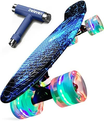 Best Pirce π₯ Skateboard For Kids Ages 6-12 - 22 Inch Kids Skateboard For Girl Boy Skate Board For Kids 8-12 - Mini Skateboards For Kids Mini Cruiser Skateboards For Kids 4-6 - Girl Skateboard For Kids Beginners 12 Led Tricolores 2 π - Image 10