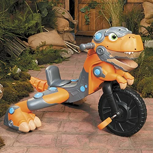 Budget 𧨠Chompin' Dino Trike, Outdoor Indoor Ride On Toy W/ Dinosaur Sounds Roars, Adjustable Seat, Rugged Wheels- Kids Gift, For Toddler Boys & Girls Ages 3 4 5+ Years Old π - Image 5