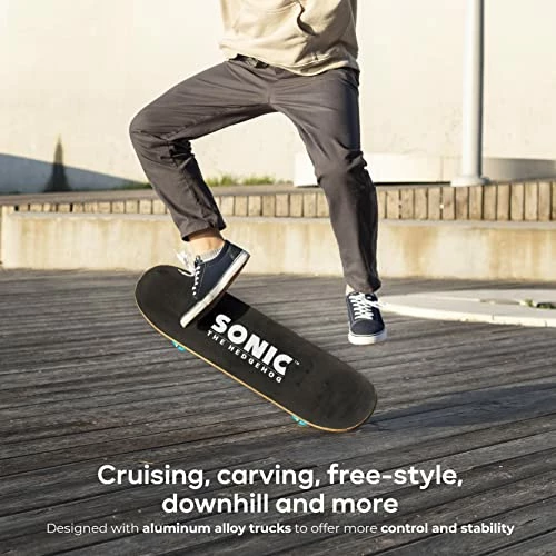 Wholesale π Sonic The Hedgehog Character Skateboards - Cruiser Skateboard With ABEC 5 Bearings, Durable Deck, Smooth Wheels (Choose From Sonic, Knuckles, Tails Or Sonic & Friends) 𧨠- Image 5