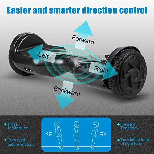 Buy π Hoverboard,6.5" Two-Wheel Self-Balancing Hover Board With Bluetooth Speakers And Fashion LED Lights For Kids A1-black (no Led) π - Image 3