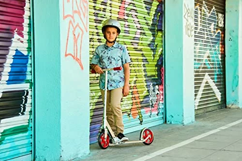 Promo π A5 Lux Kick Scooter - Large 8" Wheels, Foldable, Adjustable Handlebars, Lightweight, For Riders Up To 220 Lbs Red π - Image 3