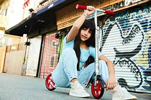 Promo π A5 Lux Kick Scooter - Large 8" Wheels, Foldable, Adjustable Handlebars, Lightweight, For Riders Up To 220 Lbs Red π - Image 2