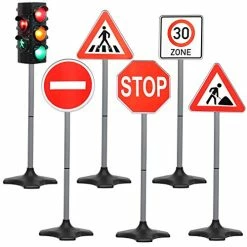 Discount 🌟 Traffic Light Toys For Kids With 5 Street Signs 🎁