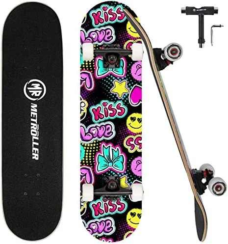 Brand new 𧨠Skateboards For Beginners,31 X 8 Complete Standard Skate Boards For Girls Boys, 7 Layer Canadian Maple Double Kick Concave Skateboard For Kids Youth Teens Adults π - Image 13