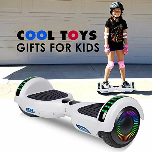 Coupon 𧨠Hoverboard, 6.5" Self Balancing Scooter Hover Board With Bluetooth Wheels LED Lights For Kids Adults A001 Black π - Image 4