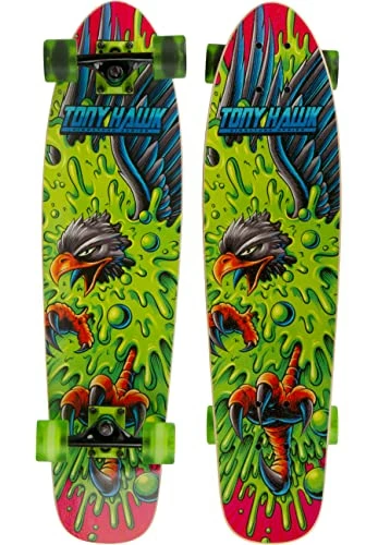 Cheapest ⌛ Tony Hawk 31" Complete Cruiser Skateboard, 9-Ply Maple Deck Skateboard For Cruising, Carving, Tricks And Downhill Pink Haw ⭐