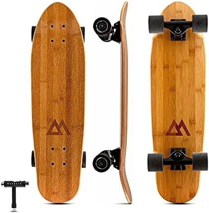 Discount ✔️ Mini Cruiser Skateboard Cruiser | 27.5" X 7.5" | Short Board | Canadian Maple Deck - Designed For Kids, Teens And Adults Bamb ❤️ - Image 7