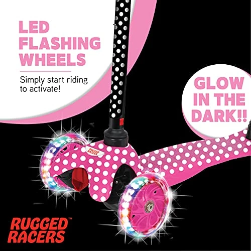 Deals π Dinosaur Print Kick Scooter For Boys & Girls 3 Wheel Scooter, Adjustable Kick Scooter For Kids With PU LED Light Up Wheels, Step Brake, Lean 2 Turn, Ride On Toys For Children 3 Year Plus Bl β¨ - Image 2