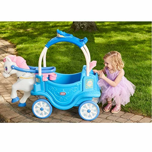 Best Pirce β Princess Horse & Carriage - Frosty Blue Ride-On π - Image 2