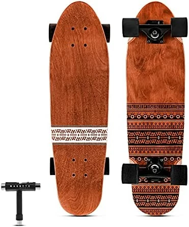Discount ✔️ Mini Cruiser Skateboard Cruiser | 27.5" X 7.5" | Short Board | Canadian Maple Deck - Designed For Kids, Teens And Adults Bamb ❤️ - Image 12