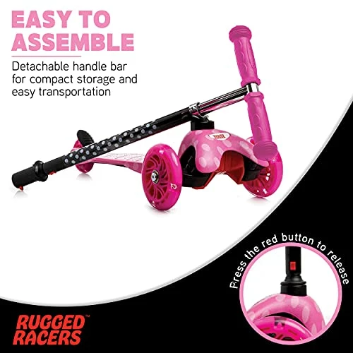 Deals π Dinosaur Print Kick Scooter For Boys & Girls 3 Wheel Scooter, Adjustable Kick Scooter For Kids With PU LED Light Up Wheels, Step Brake, Lean 2 Turn, Ride On Toys For Children 3 Year Plus Bl β¨ - Image 4