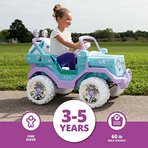 New π Disney Frozen Kids 4x4 Ride On Toy, 6 Volt, Kids 3-5 Years Old, Max Weight 55 Lbs, Single Rider, Battery And Charger Included, Blue Mickey Roadste π - Image 2