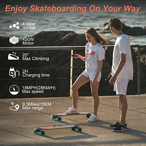 Top 10 🤩 H8 Electric Skateboard With Remote, Top Speed Of 28 KMH, The Thinnest E-Skateboard, 11.6Lbs Lightweight, Longboards Suitable For Adults & Teens ✨ - Image 3