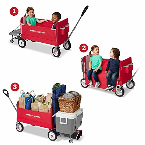 Outlet π 3-in-1 Folding Wagon With Cooler Caddy For Kids, Garden & Cargo (Amazon Exclusive) π - Image 3