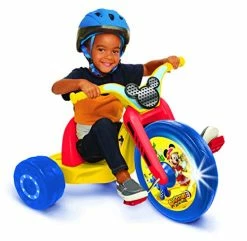 New 🎉 Mickey And The Roadster Racers 15" Junior Cruiser Ride-on, Ages 3-7, Yellow/Red/Blue, 20" W X 22.5" H X 32.83" L 🧨