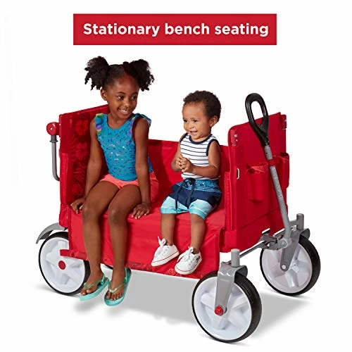 Budget β€οΈ Beach & Boardwalk Wagon, Folding Beach Cart, Ages 1.5+, Red Beach Wagon π - Image 3