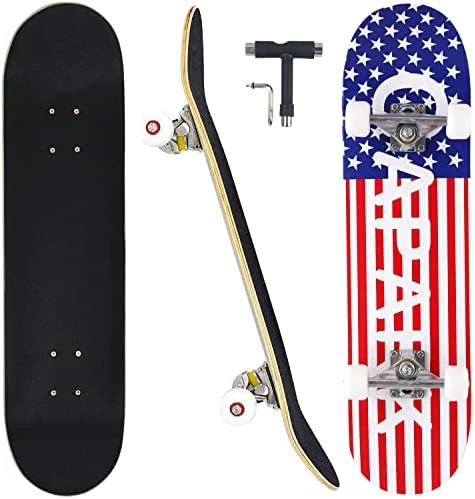 Outlet ✨ Skateboards For Beginners Adults Youths Teens Kids Girls Boys 31 Inch Pro Complete Skate Boards 7 Layer Canadian Maple Double Kick Concave Longboards ✨ - Image 9