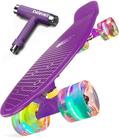Best Pirce π₯ Skateboard For Kids Ages 6-12 - 22 Inch Kids Skateboard For Girl Boy Skate Board For Kids 8-12 - Mini Skateboards For Kids Mini Cruiser Skateboards For Kids 4-6 - Girl Skateboard For Kids Beginners 12 Led Tricolores 2 π - Image 13