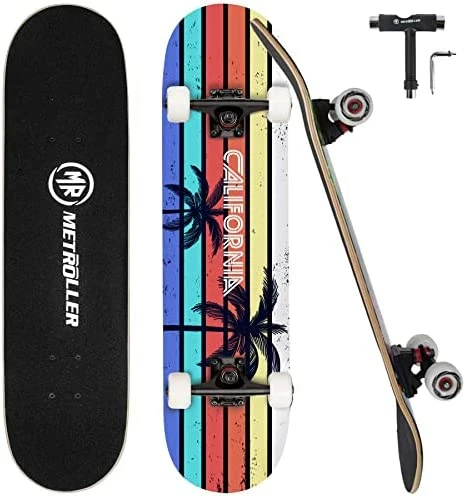 Brand new 𧨠Skateboards For Beginners,31 X 8 Complete Standard Skate Boards For Girls Boys, 7 Layer Canadian Maple Double Kick Concave Skateboard For Kids Youth Teens Adults π - Image 7