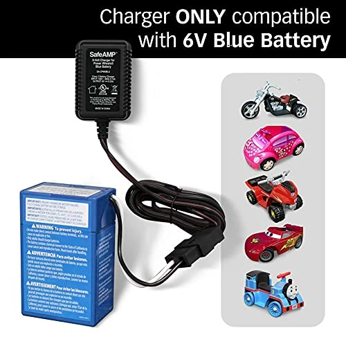 Hot Sale ❤️ Replacement 6-Volt UL Listed Charger For Fisher-Price Power Wheels Toddler Blue Battery Models 00801-1230 - 00801-1457 - 00801-1868 - 00801-1900 - 00801-0336 ❤️ - Image 3