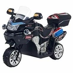 Best Sale 🌟 On Toy, 3 Wheel Motorcycle Trike For Kids By Rockin' Rollers – Battery Powered Ride On Toys For Boys And Girls, 3 - 6 Year Old - Black FX 💯