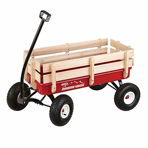 Best Sale π Mountain Wagon - Pull-Along Wagon For Kids With Wooden Panels, All Terrain Tires, Wide Grip Handle, Wide Wheel Base π