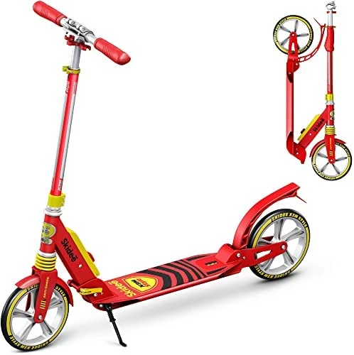 Best deal π Scooter For Kids Ages 6-12 - Scooters For Teens 12 Years And Up - Adult Scooter With Anti-Shock Suspension - Scooter For Kids 8 Years And Up With 4 Adjustment Levels Handlebar Up To 41 Inches High Street Art π - Image 15
