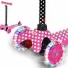 Deals 👏 Dinosaur Print Kick Scooter For Boys & Girls 3 Wheel Scooter, Adjustable Kick Scooter For Kids With PU LED Light Up Wheels, Step Brake, Lean 2 Turn, Ride On Toys For Children 3 Year Plus Bl ✨