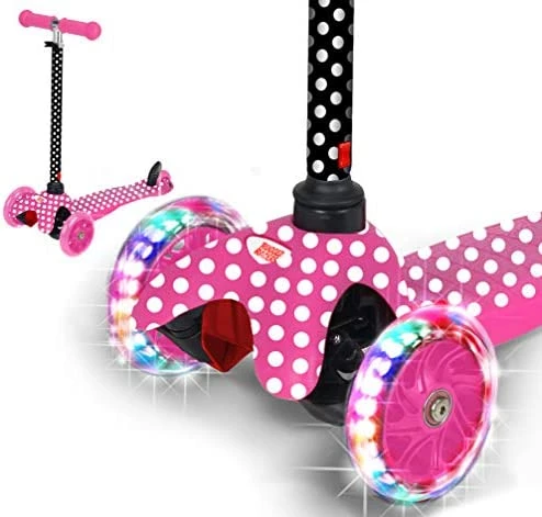 Deals π Dinosaur Print Kick Scooter For Boys & Girls 3 Wheel Scooter, Adjustable Kick Scooter For Kids With PU LED Light Up Wheels, Step Brake, Lean 2 Turn, Ride On Toys For Children 3 Year Plus Bl β¨ - Image 8
