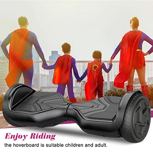 Buy π Hoverboard,6.5" Two-Wheel Self-Balancing Hover Board With Bluetooth Speakers And Fashion LED Lights For Kids A1-black (no Led) π - Image 2