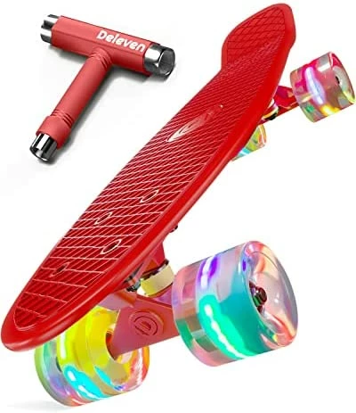 Best Pirce π₯ Skateboard For Kids Ages 6-12 - 22 Inch Kids Skateboard For Girl Boy Skate Board For Kids 8-12 - Mini Skateboards For Kids Mini Cruiser Skateboards For Kids 4-6 - Girl Skateboard For Kids Beginners 12 Led Tricolores 2 π - Image 11