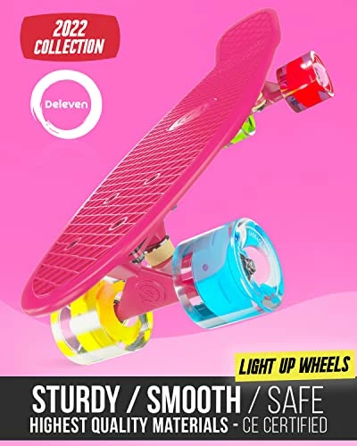 Best Pirce π₯ Skateboard For Kids Ages 6-12 - 22 Inch Kids Skateboard For Girl Boy Skate Board For Kids 8-12 - Mini Skateboards For Kids Mini Cruiser Skateboards For Kids 4-6 - Girl Skateboard For Kids Beginners 12 Led Tricolores 2 π - Image 3