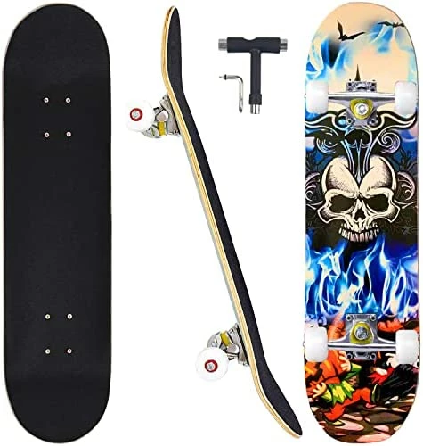 Outlet ✨ Skateboards For Beginners Adults Youths Teens Kids Girls Boys 31 Inch Pro Complete Skate Boards 7 Layer Canadian Maple Double Kick Concave Longboards ✨ - Image 14