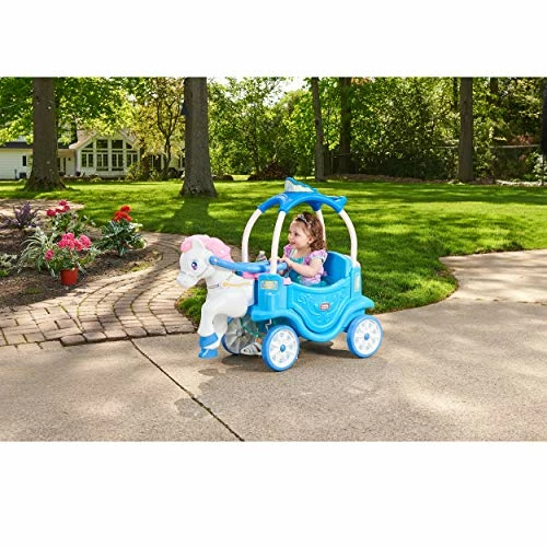 Best Pirce β Princess Horse & Carriage - Frosty Blue Ride-On π - Image 4