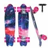 Best deal 😀 Eleev Skateboards For Kids, Cruiser Skateboard For Beginners Girls Boys Teens, 22 Inch Mini Skateboards Classic Complete Skate Board With Colorful Wheels Nebula Teal 🛒