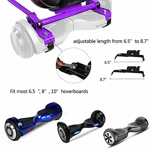 Best Pirce ⌛ Hishine Hoverboard Seat Attachment Go-Kart Fits 6.5”/ 8”/ 10” Hoverboards, Hover Cart For Kids & Adults, Accessory For Self Balancing Scooter, Purple ⌛ - Image 4